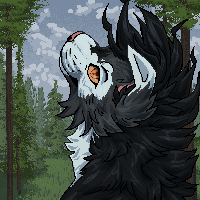 animated pixel icon with static complex background